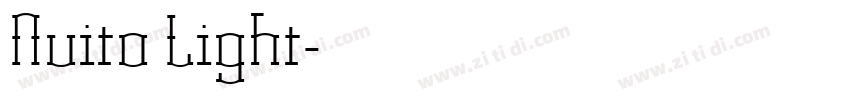 Nuito Light字体转换 Nuito Light字体转换